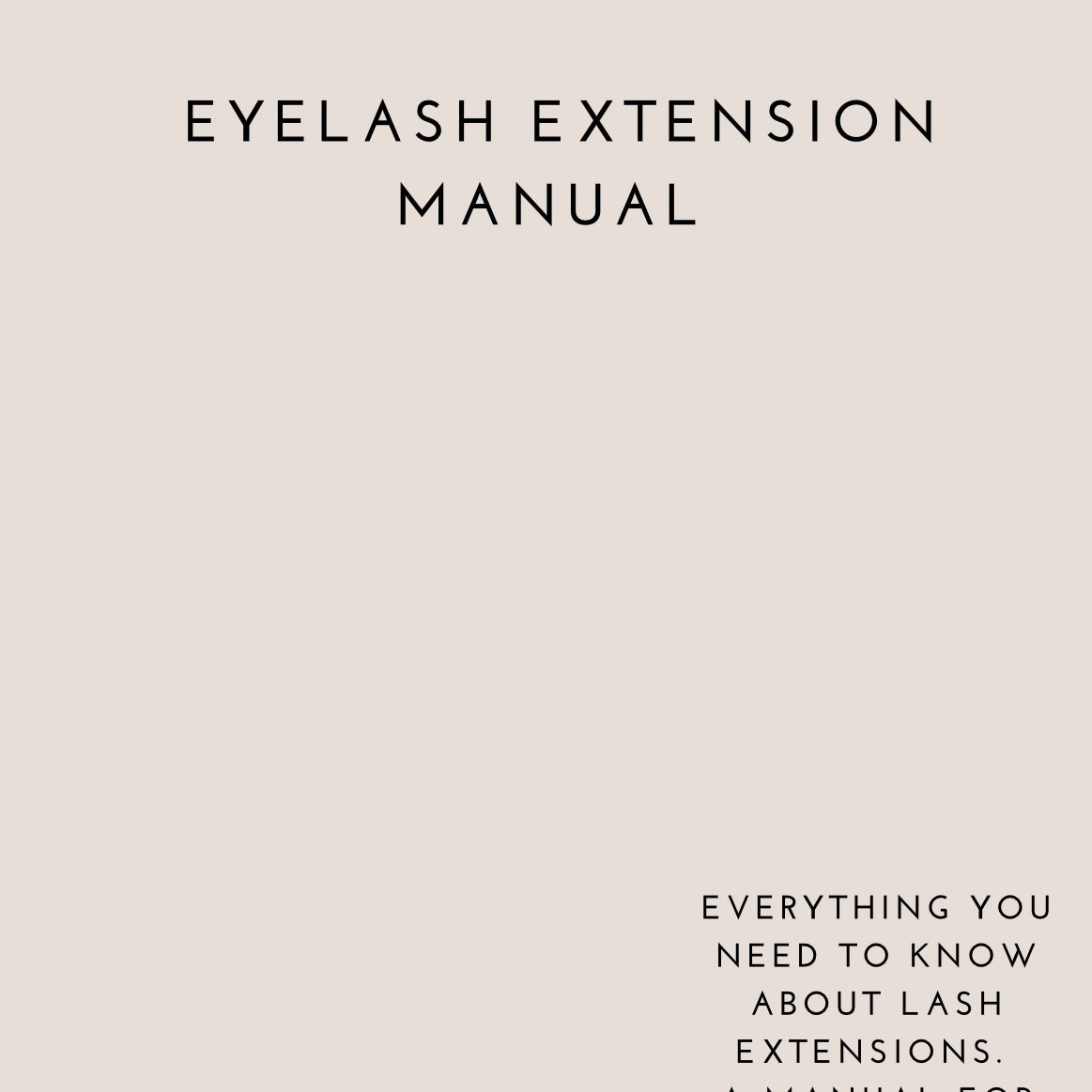 Eyelash Extension Manual Template